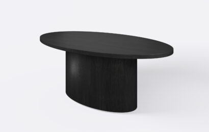 Stół elipsa rozkładany na jednej nodze.