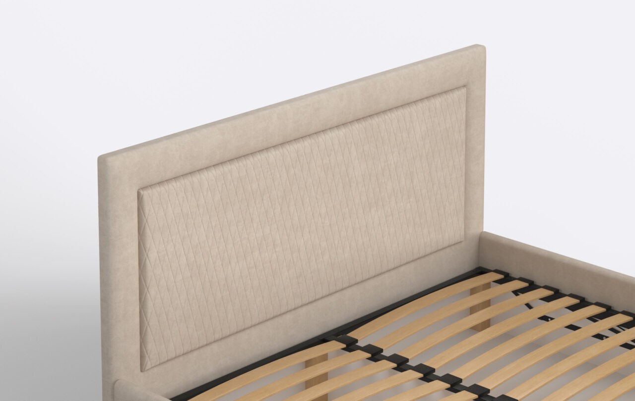 Wezgłowie z diamentowym wzorem.