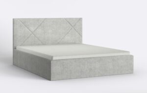 Łóżko sypialniane z materacem, do nowoczesnej sypialni.