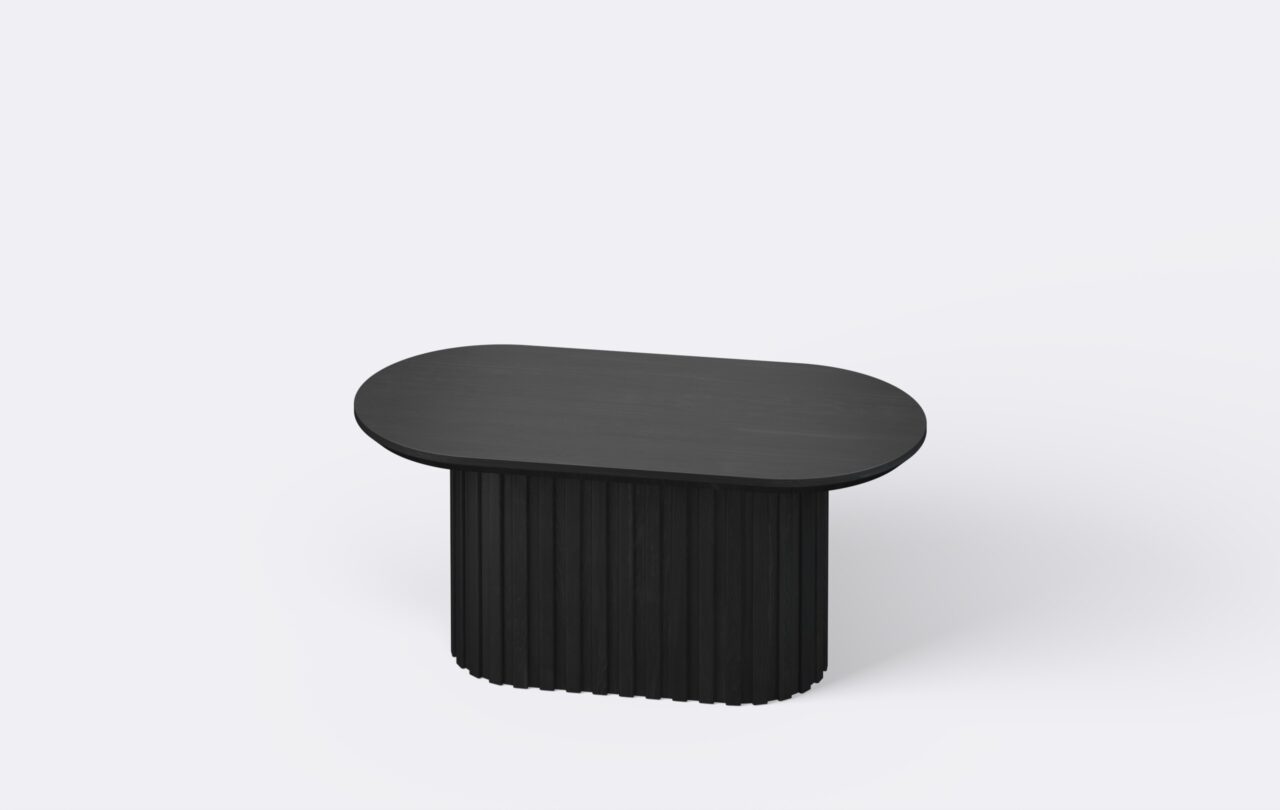 Ława podłużna, drewniany stolik do salonu, lamele, designerski.