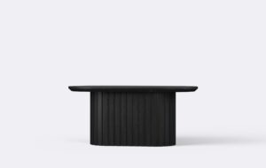 Stolik z forniru, czarny, podłużny, 80 cm, dębowy.