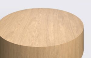 Stolik kawowy boho do salonu, fornir dębowy.