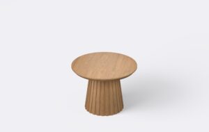 Stolik kawowy fornir, z podciętym blatem, drewniany.